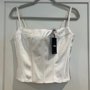 NWT Aritzia White Satin Bride Corset